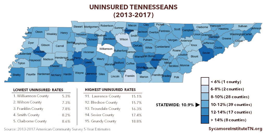 Uninsured Tennesseans (2013-2017)