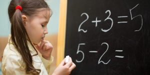 Young Girl Learning Math